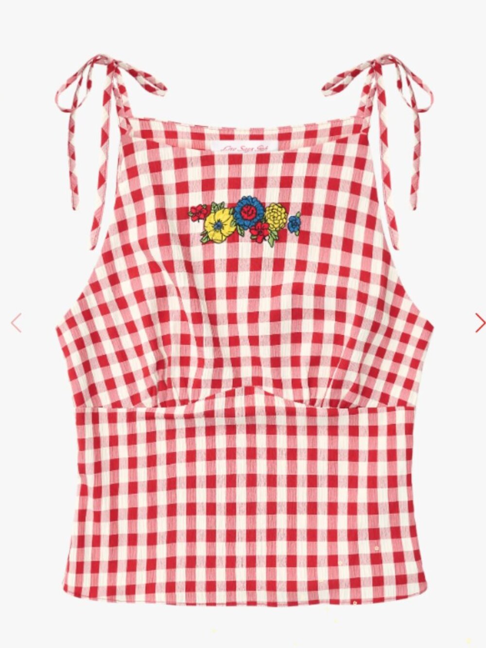 Lucy Top Lisa Says Gah Cherry Red Gingham - Picture 2 of 6